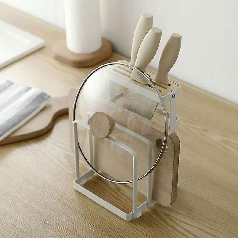 Wrought Iron Cutting Board Knife Rack Drain Rack Kitchen Organizer