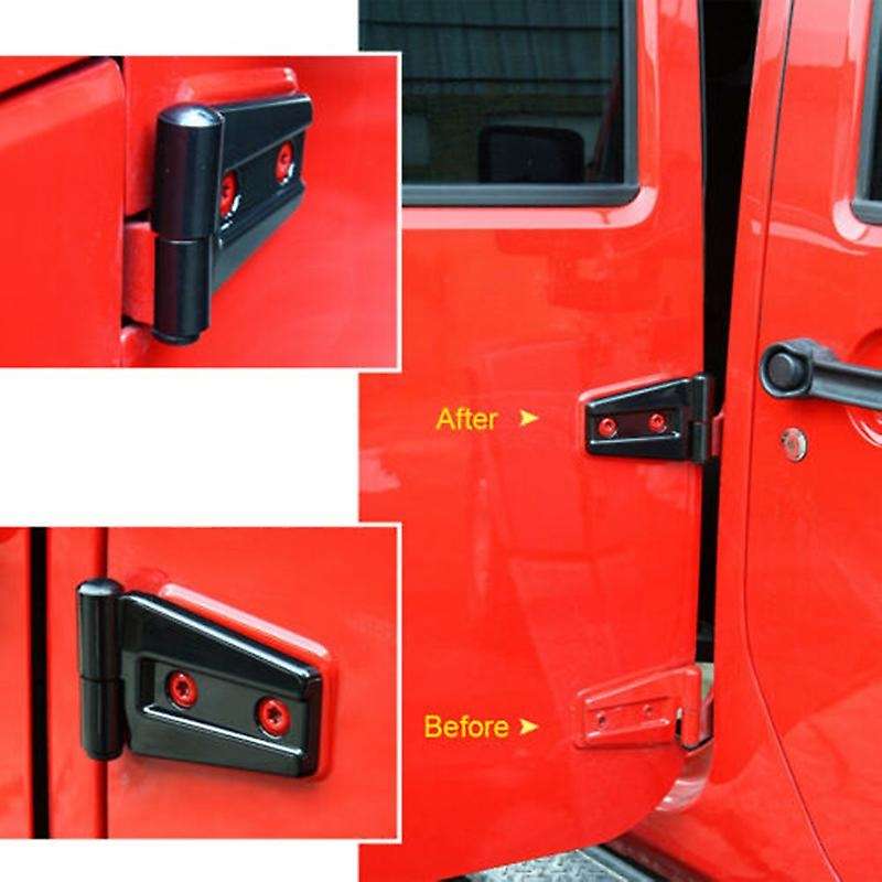 10x Hood & Door Hinge Cover for 2007-2017 Jeep Wrangler Jk Jku Car