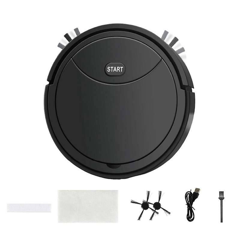 Vacuuming Rechargeable Electric Sweeper Smart Floor Cleaner-black