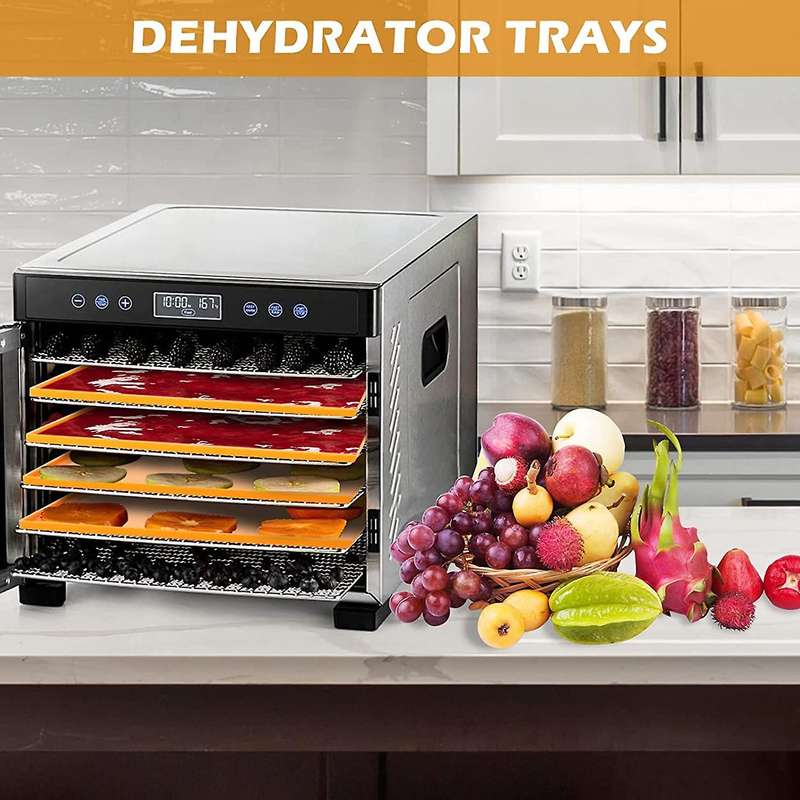 4pcs Silicone Dehydrator Sheets Dehydrator Mats with Scraper