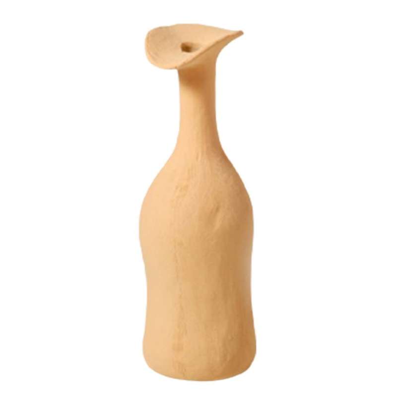 Creative Ceramic Vase Morandi Colored Living Room Art Gift(yellow)