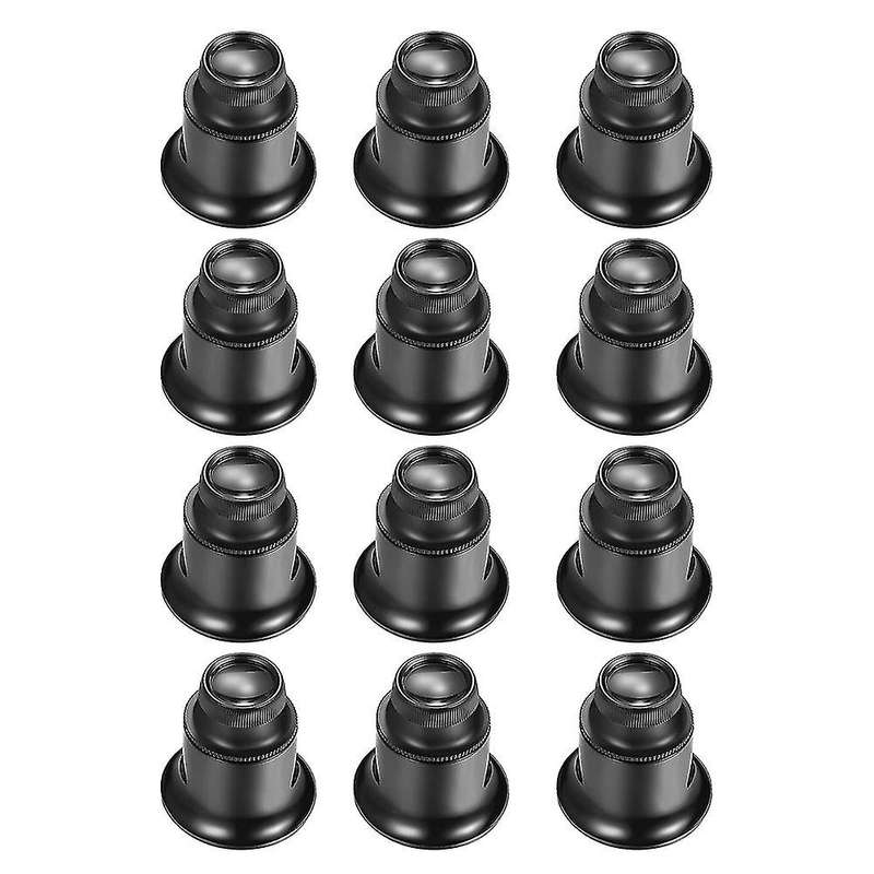 12 Pieces 20x Jewelers Loupe Magnifier, Jewelry Eye Loop