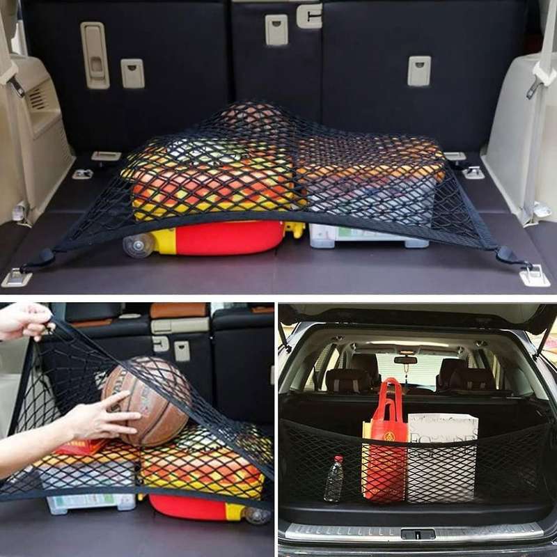 100x60cm Boot Luggage Net, Elastic Nylon Fixed Luggage Net