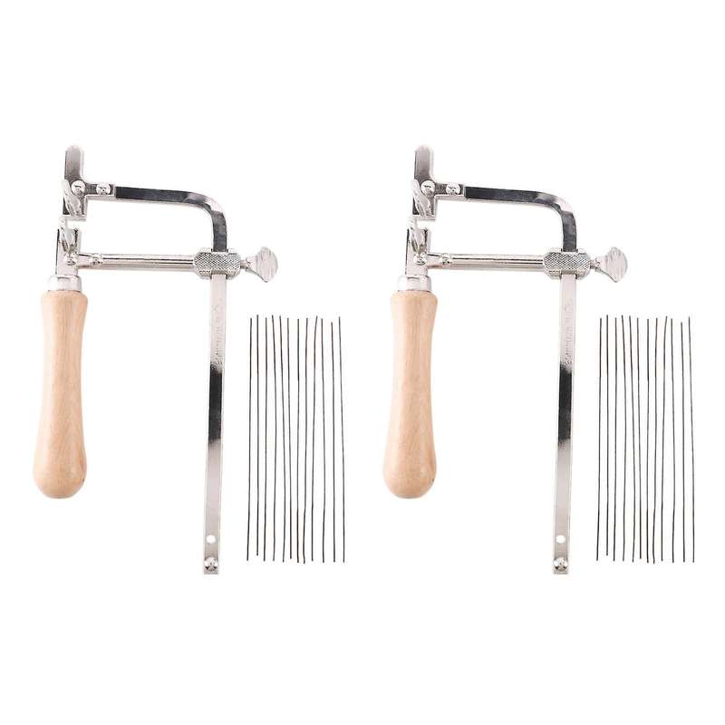 2x Professional Bow Wooden Handle Of Jewelry Saw Frame Hand Tools
