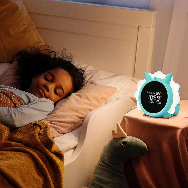 Kids Digital Alarm Clock for Bedroom,dinosaur Alarm Clock Green