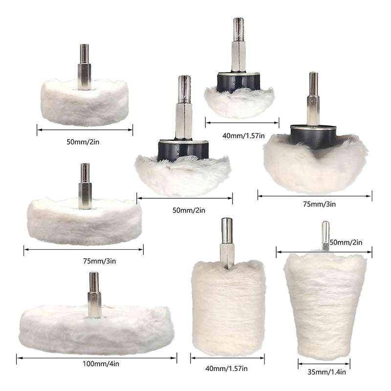 8 Pcs Buffing Wheel,buffing Pad Polishing Wheel Kits,for Metal,etc