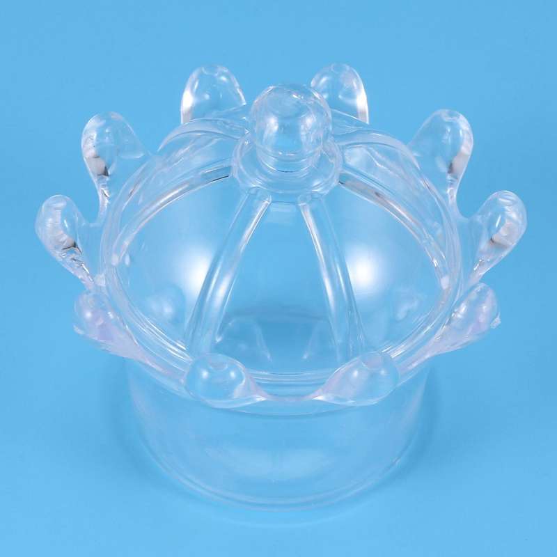 12 Pcs Candy Boxes Plastic Mini Dome with Crown Design Transparent