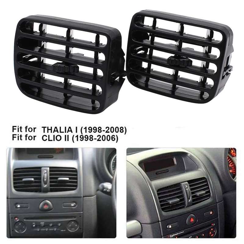 1pair Car Center Console Air Vent for Renault Clio Ii 1998-2001
