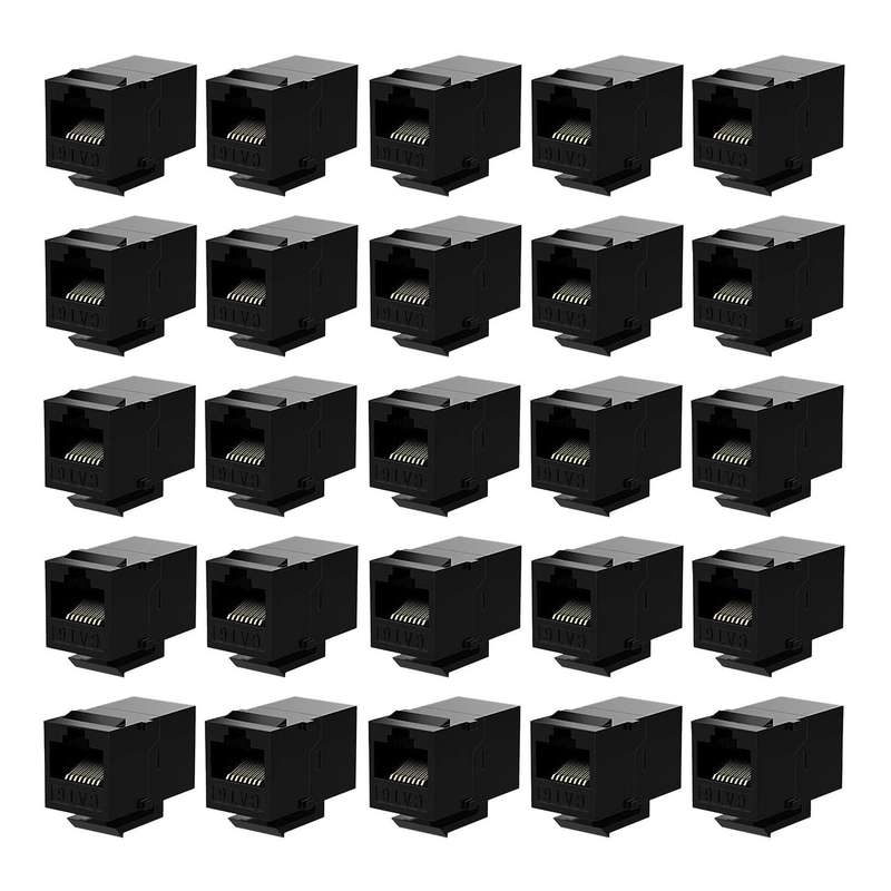 25 Pcs Rj45 Coupler Cat6 Coupler Female to Female Insert Coupler