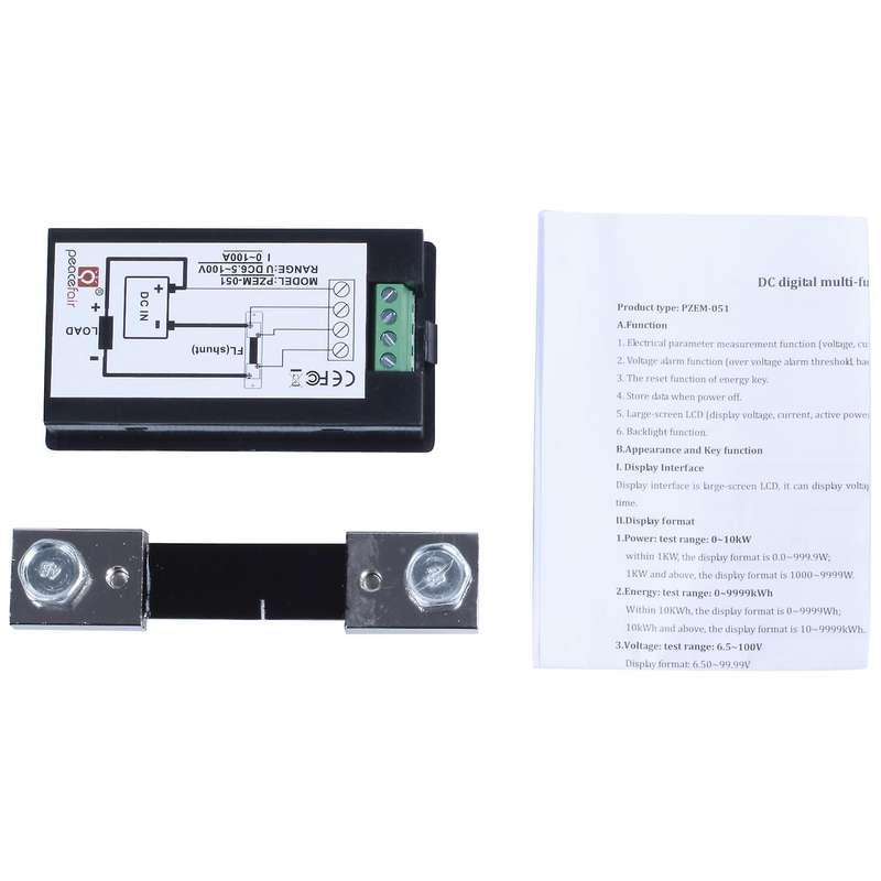 Dc 6.5-100v 0-100a Lcd Digital Display Ammeter Voltmeter Multimeter