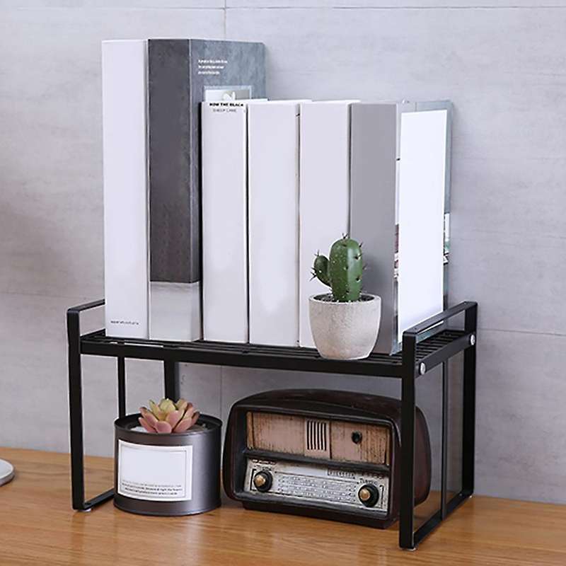 Wide Shelf Organizer for Cupboard Cabinet and Kitchen Storage(white)
