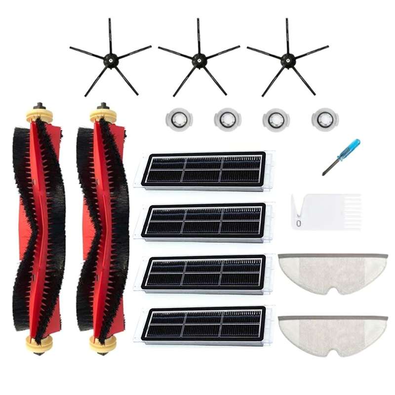 Side Brush Filter Set for Xiaomi Roborock S6 S60 S65 S5 Max T6 Vacuum