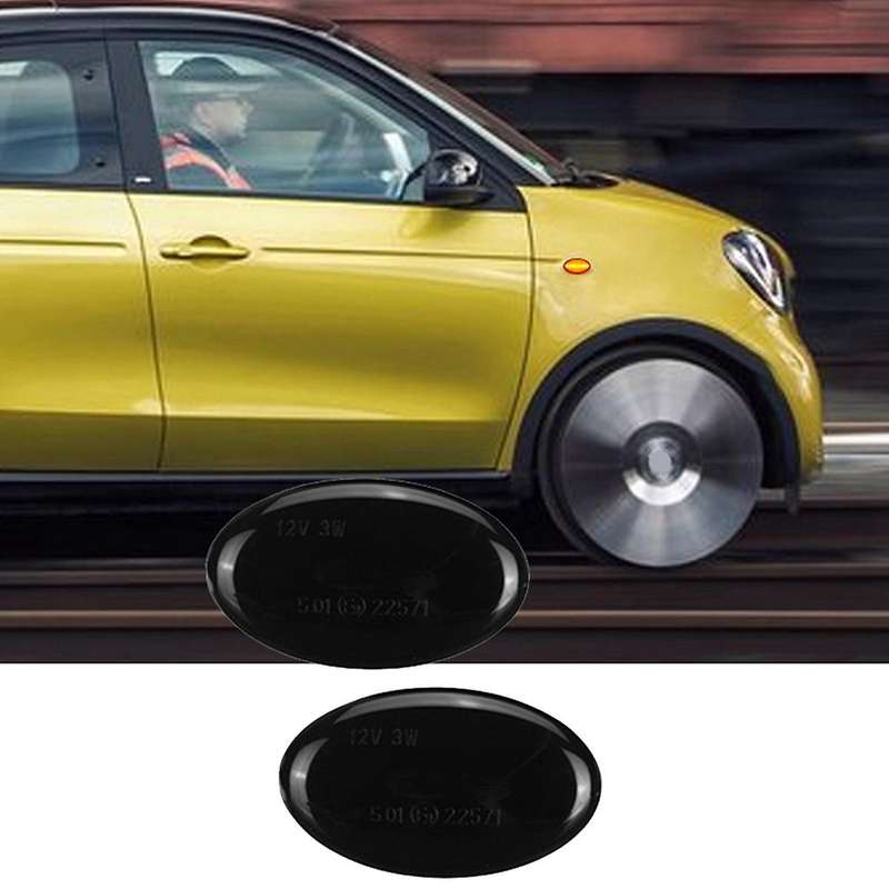 2pcs Led Car Side Marker Light for Mercedes-benz Smart W450 Black