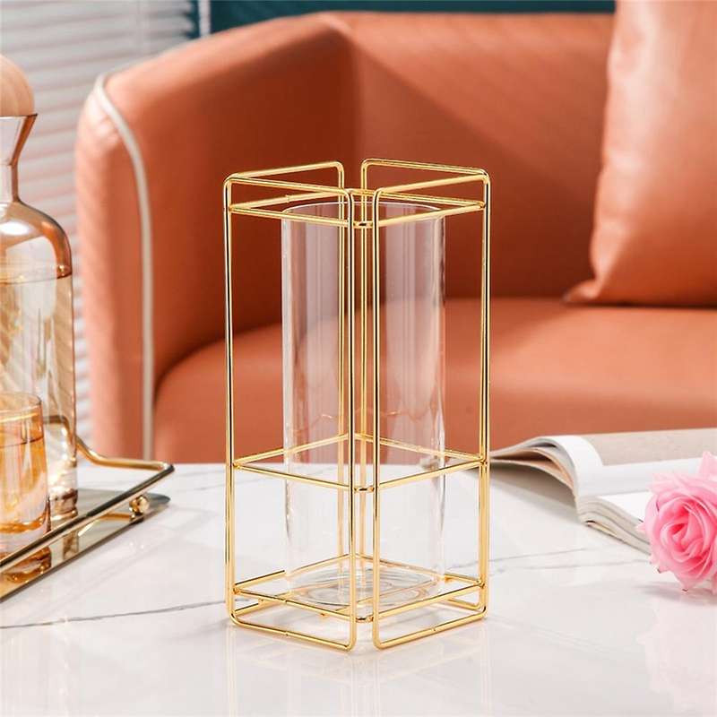 Glass Vase Hydroponic Home Decor Accessories Flower Vases Black