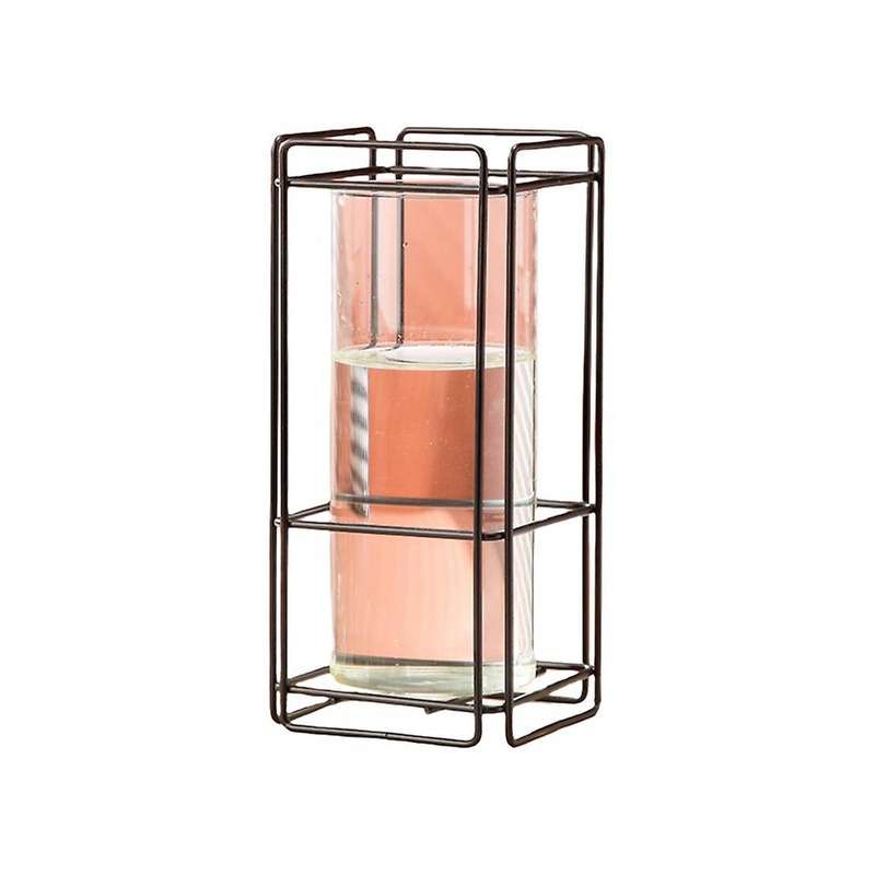Glass Vase Hydroponic Home Decor Accessories Flower Vases Black