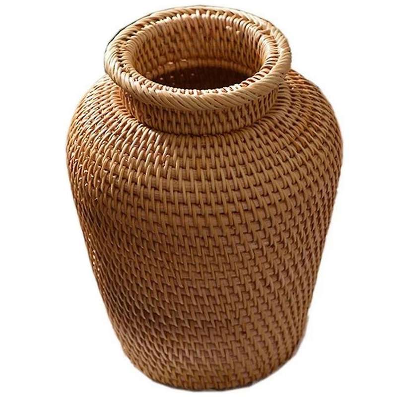 Wicker Basket Rattan Hanging Flowerpot Storage Basket Wicker Vase
