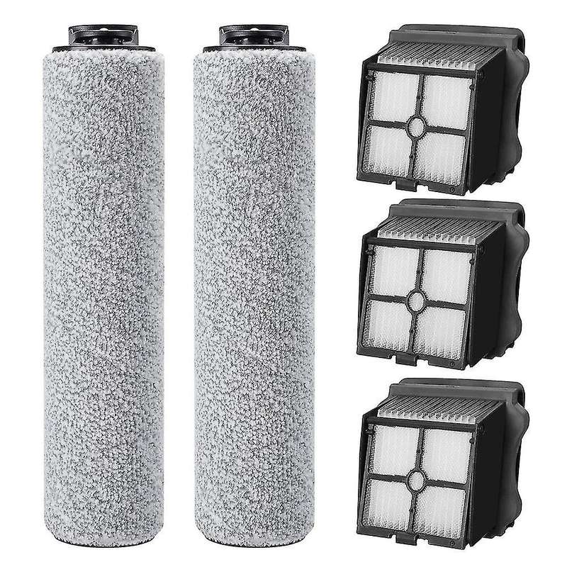 5pcs for Tineco Ifloor3/floor One S3, 2 Roller Brush + 3 Hepa Filters