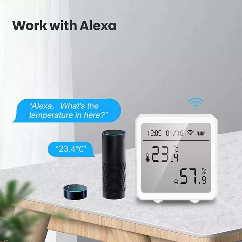 Wifi Temperature and Humidity Sensor, Indoor Hygrometer Thermometer,a