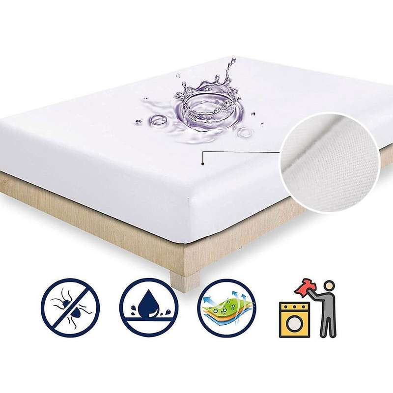 Waterproof Solid Bed Fitted Sheet Nordic Adjustable Mattress Covers-d