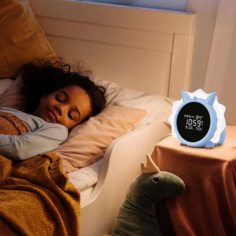 Kids Digital Alarm Clock for Bedroom,dinosaur Alarm Clock Blue