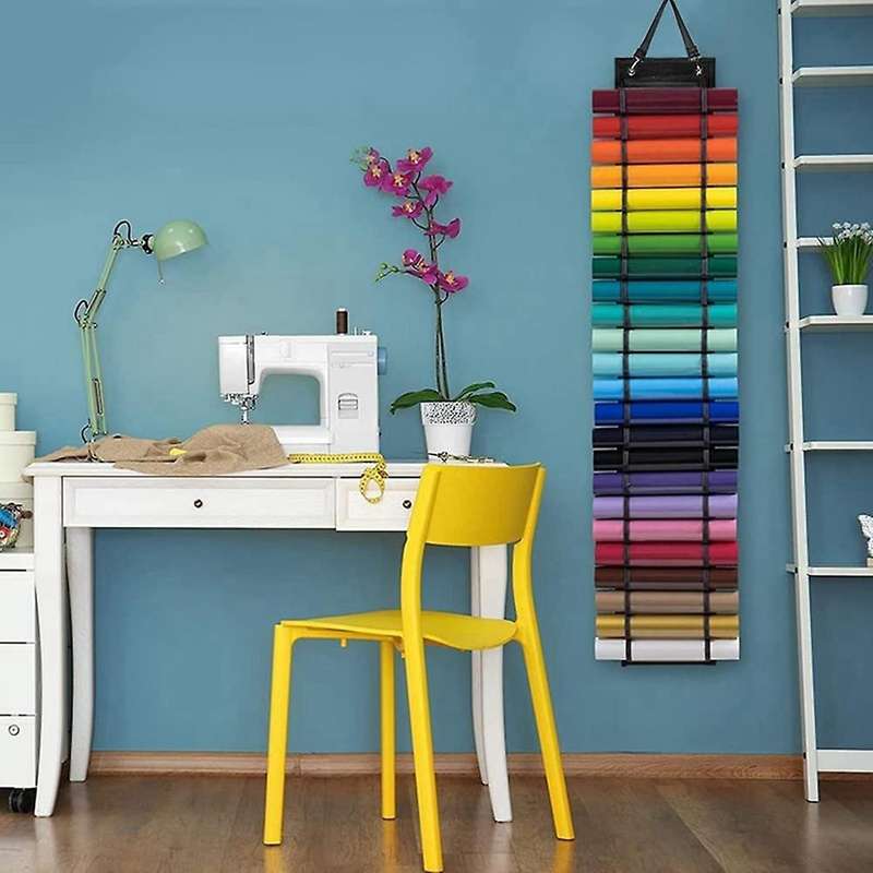Vinyl Storage Organizer Rack, Vinyl Holder with 48 Roll Compartments