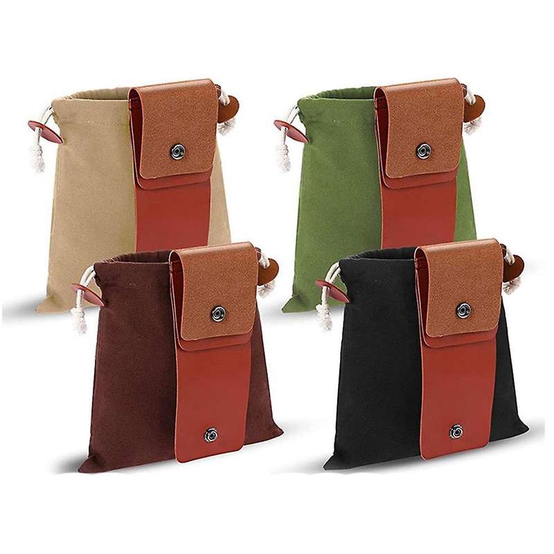 4pcs Outdoor Hiking Foraging Pouch Garden Fruit Picking Bag