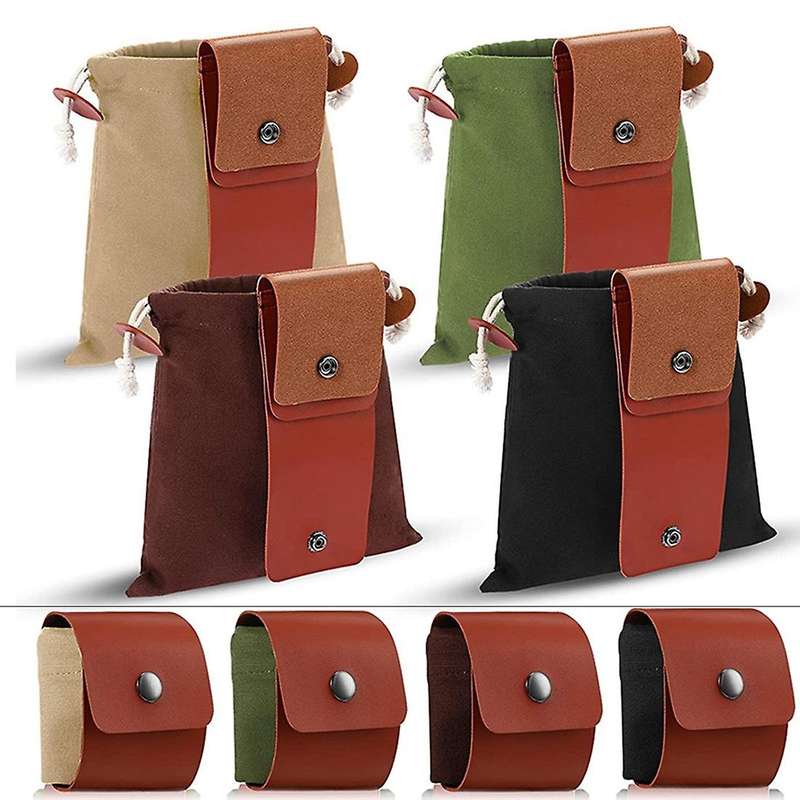 4pcs Outdoor Hiking Foraging Pouch Garden Fruit Picking Bag