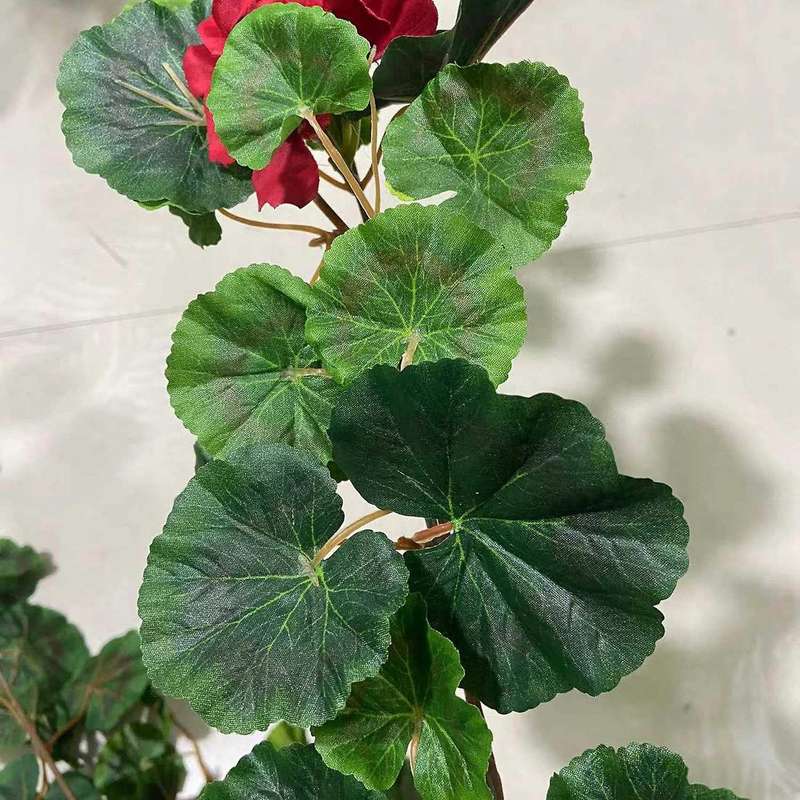 Artificial Hanging Plant, 3.2 Ft Fake Hanging Vines Begonia Leaf
