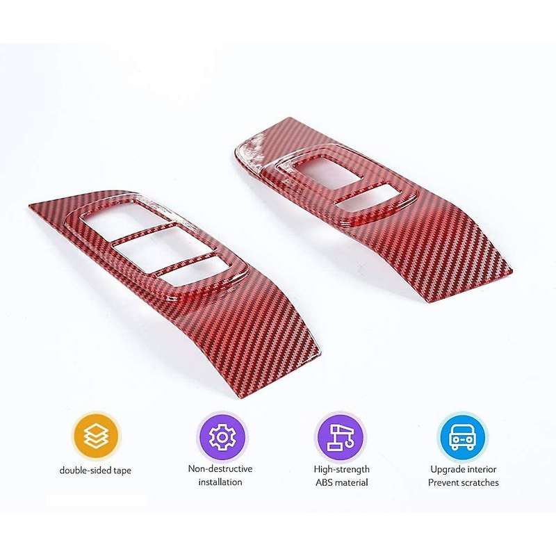 Window Lift Switch Button Panel Trim for Challenger 2015-2020 (red )
