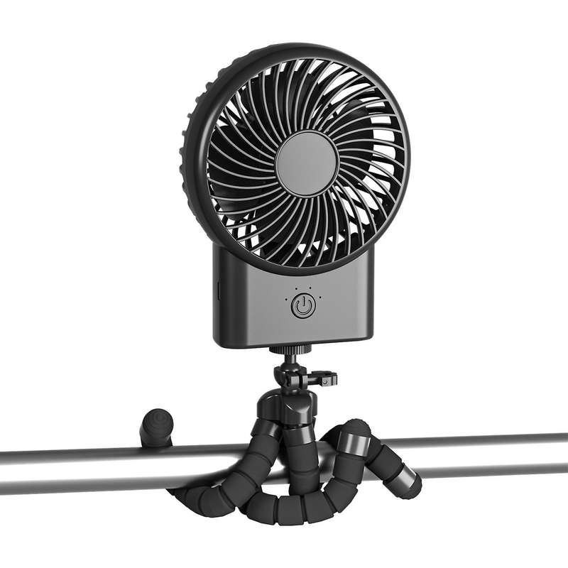 Mini Small Fan Usb Fan Triangle Bracket Fan for Home,office,car Black