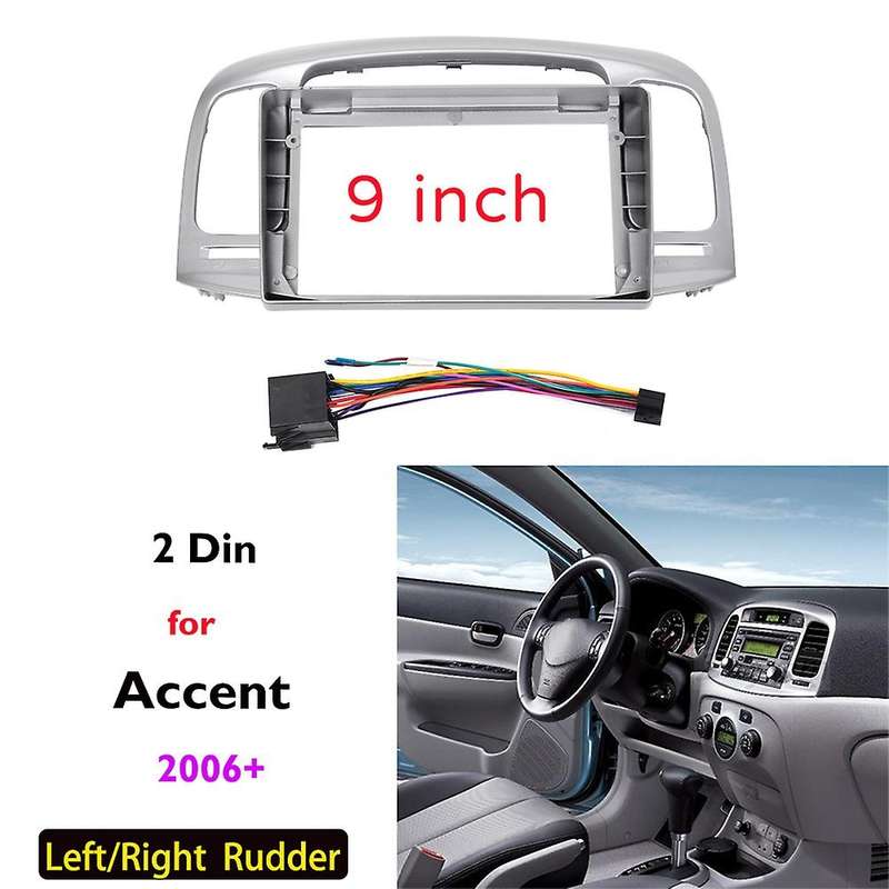 9 Inch Car Dashboard Frame with Cable for Hyundai Accent 2006-2011