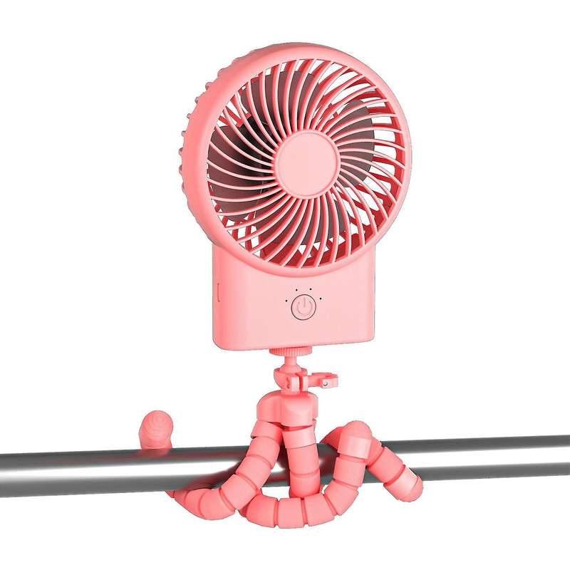Mini Small Fan Usb Fan Triangle Bracket Fan for Home,office,car Pink