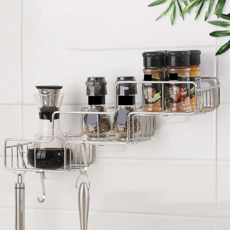 3 Stepped Shelf for Razor Shampoo Organizer Wall Mounted Shelf B