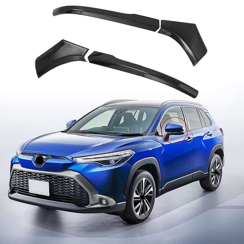 For Toyota Corolla Cross Mirror Decoration Strip Cover Bright Black