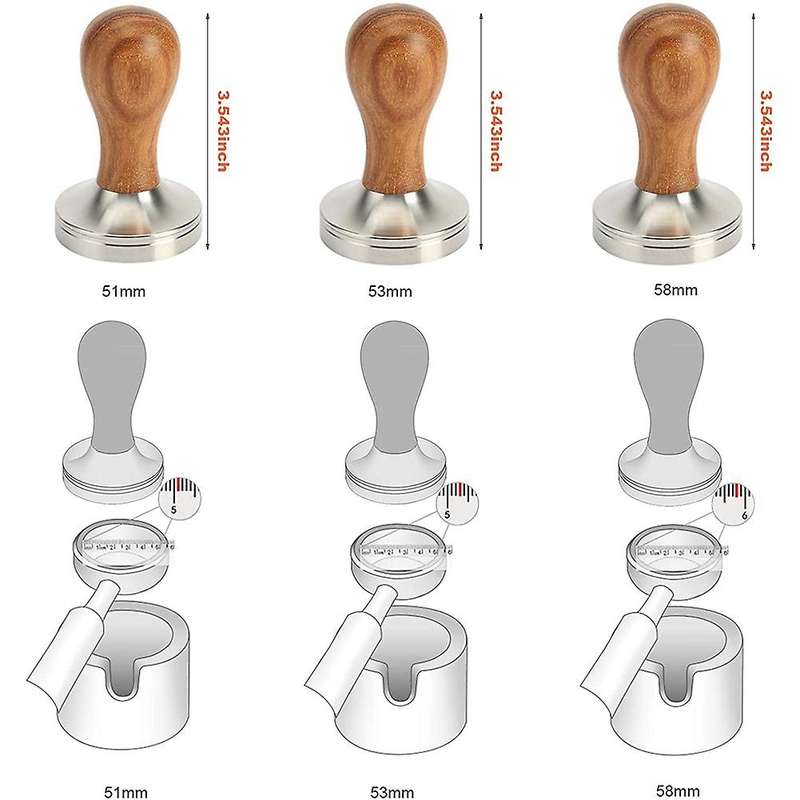 Coffee Tamper Set, Espresso Coffee Tamper, Coffee Presser, 58mm