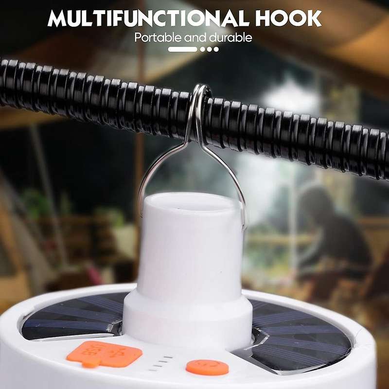 169 Led Solar Camping Light Lantern Waterproof with Hook,for Hiking