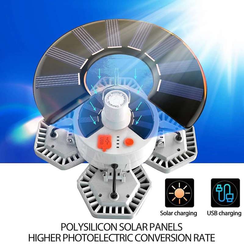 169 Led Solar Camping Light Lantern Waterproof with Hook,for Hiking