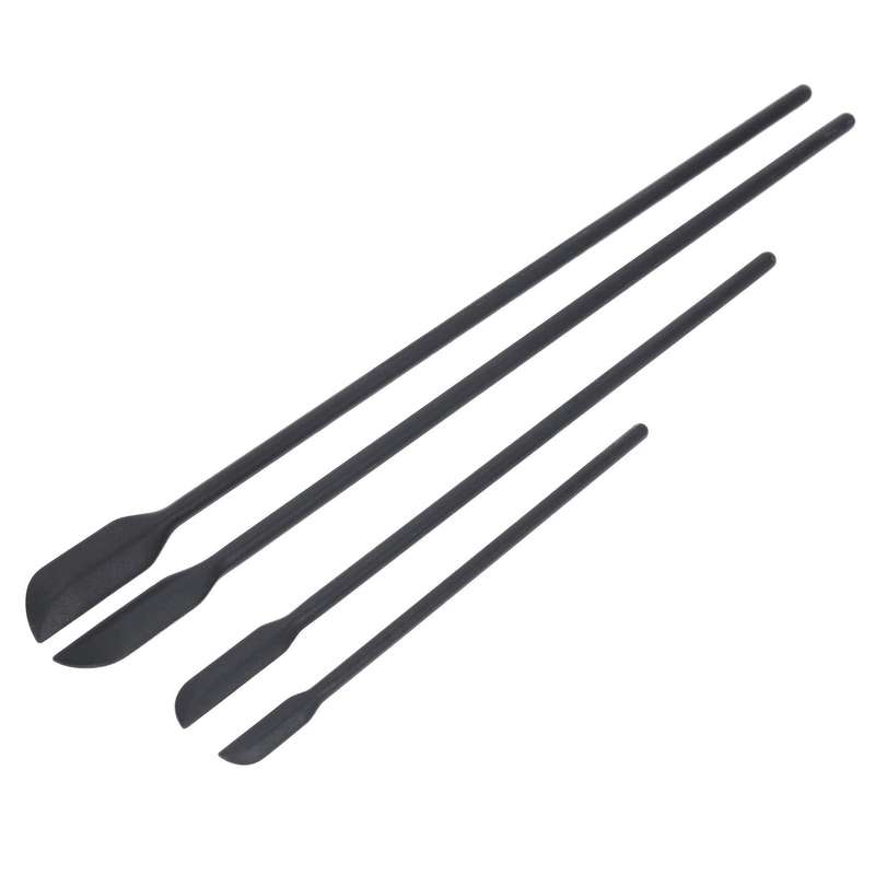 Silicone Spatula Set Of 10 Include 4 Mini Spatulas(black)