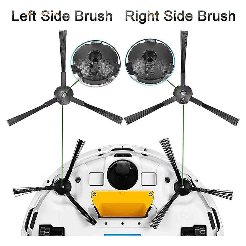 Filter Side Brush Spin Brush for Ilife A4 A4s A40 Robot Parts (15pcs)