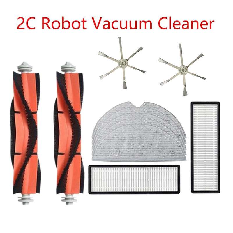 11pcs Main Side Brush Hepa Filter Mop Cloth for Xiaomi Mijia 2c
