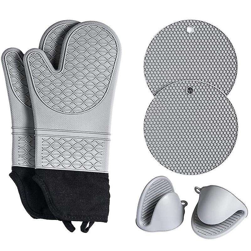 Silicone,mini Oven Mitts and Hot Pads - for Kitchen, Baking Cooking