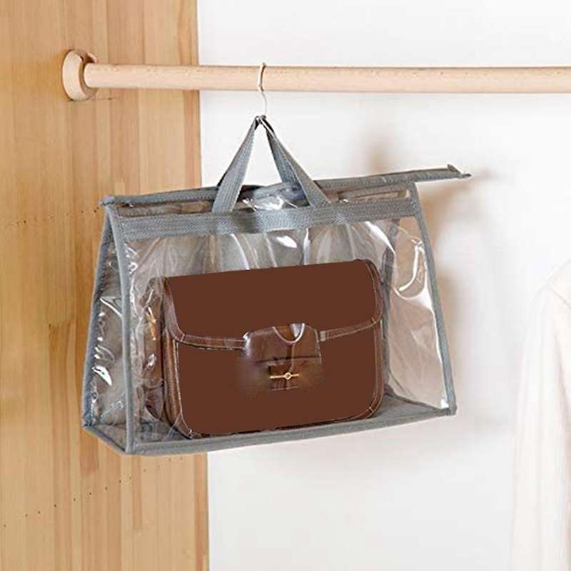 4pack Handbag Dust Bags for Closet, Hanging Zipper Storage Bag B