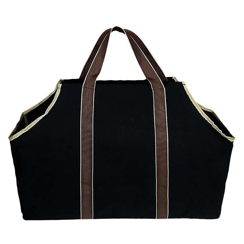 Log Storage Holder Carrier Canvas Firewood Bag Durable Tote Bag - A