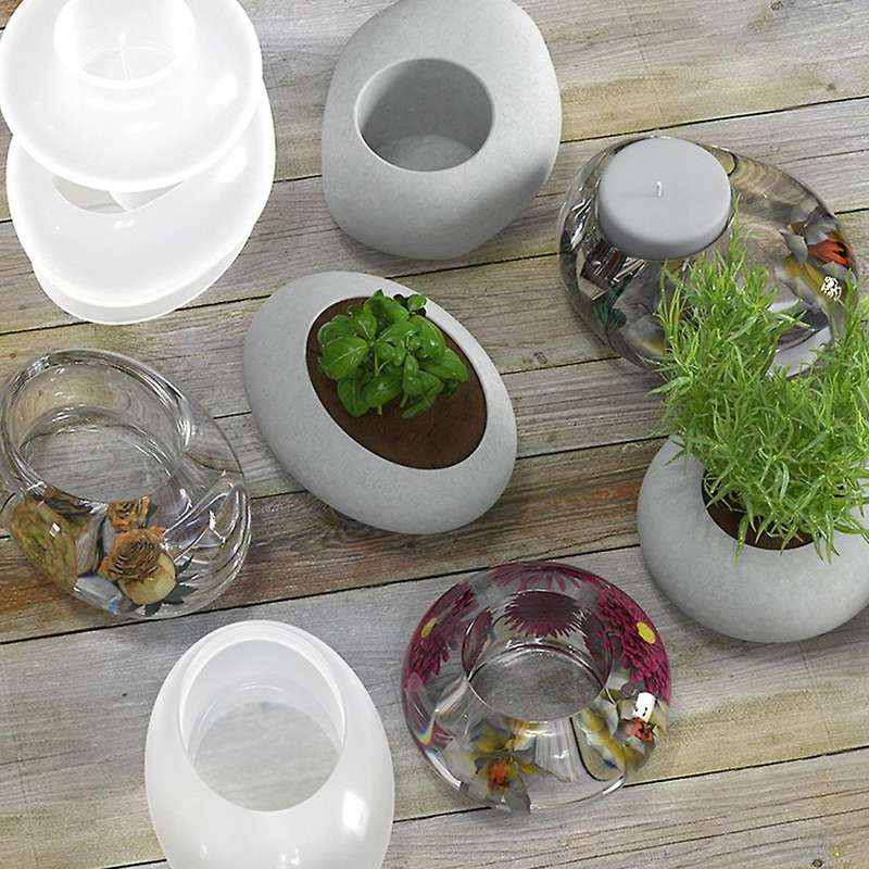 3pcs Tea Candle Candle Holder Resin Mould, Silicone Mould