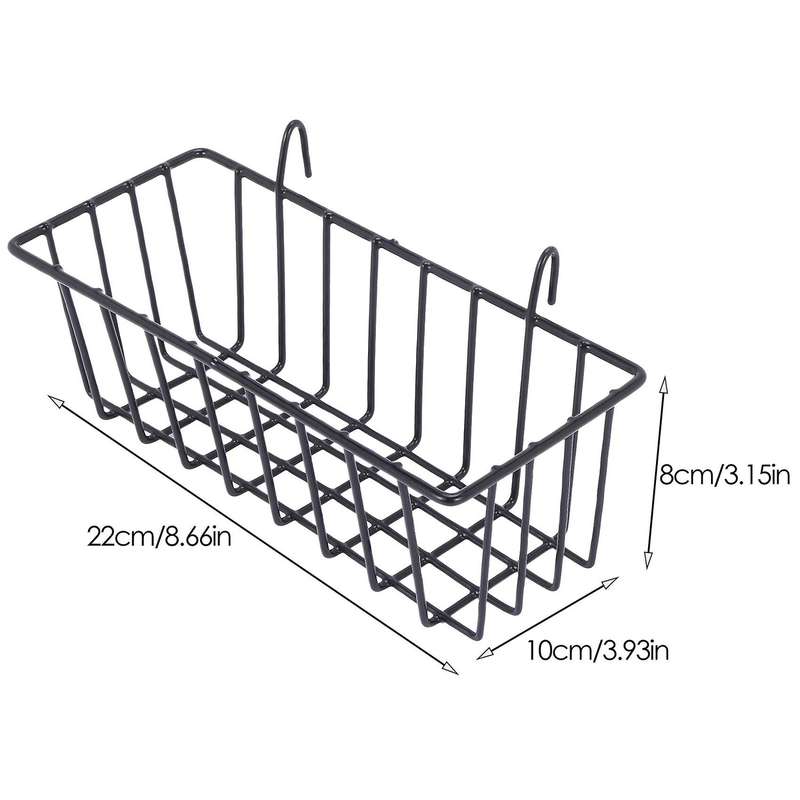 2 Pack Wall Grid Panel Hanging Wire Basket,grid Wall Storage Basket