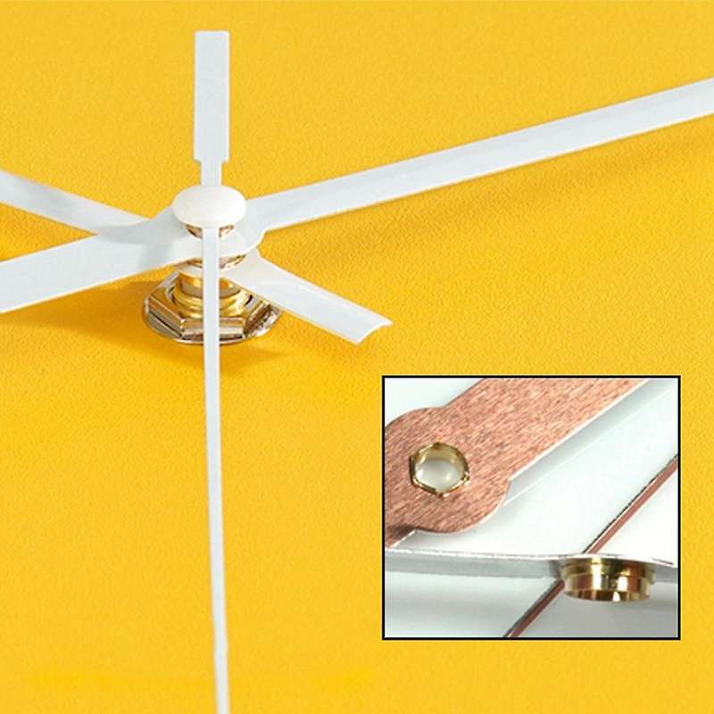 Silent Nordic Creative Yellow Modern Home Simple Wall Clock