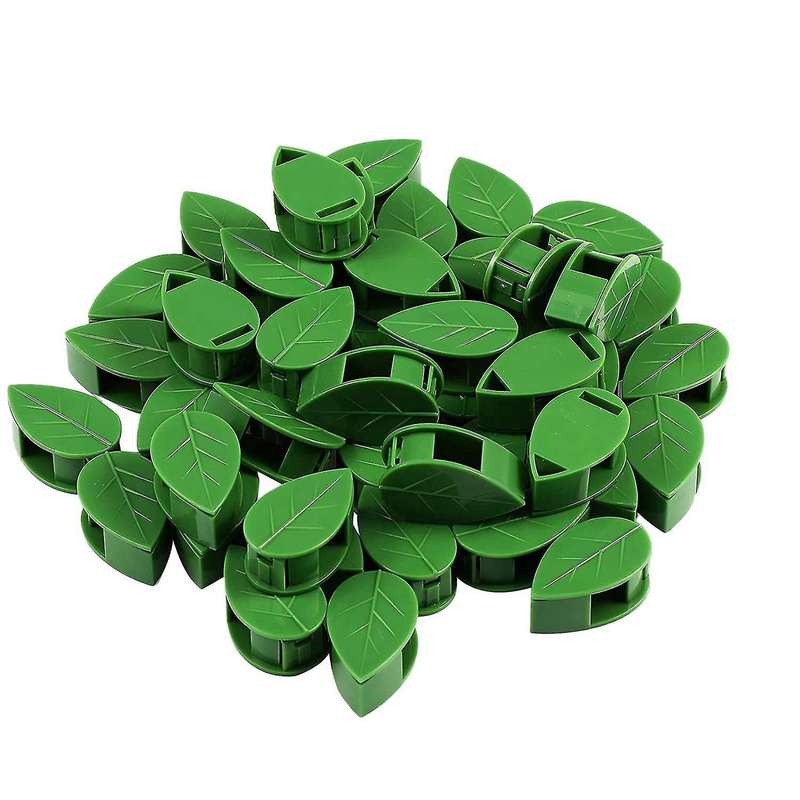 130pcs Plant Climbing Wall Fixture Clip Leaf Shaped Plant Fixing Clip