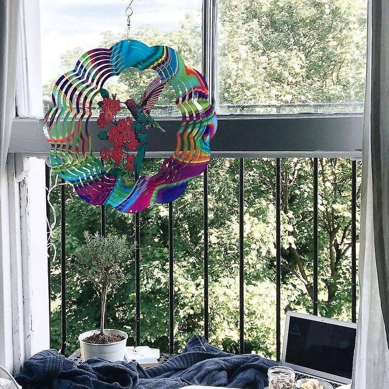 Wind Spinners for Outdoor Garden Decor 12in Kinetic Wind Chimes