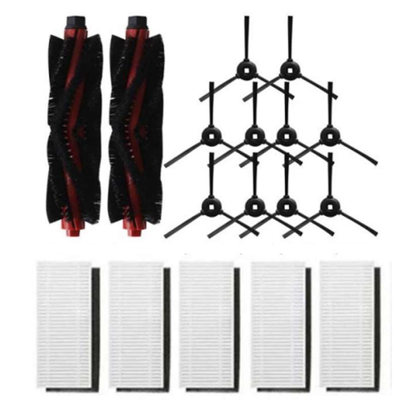 17pc Robot Filters Main Brush Side Brush Kit for Lefant M301 M201