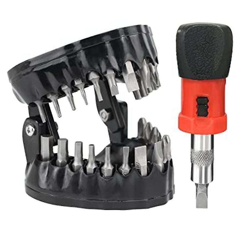Denture Drill Bit Holder, 1/4inch Hex Bit Screwdriver,black